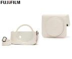 FujiFilm Instax SQUARE SQ1 Leather Camera Case - Chalk White