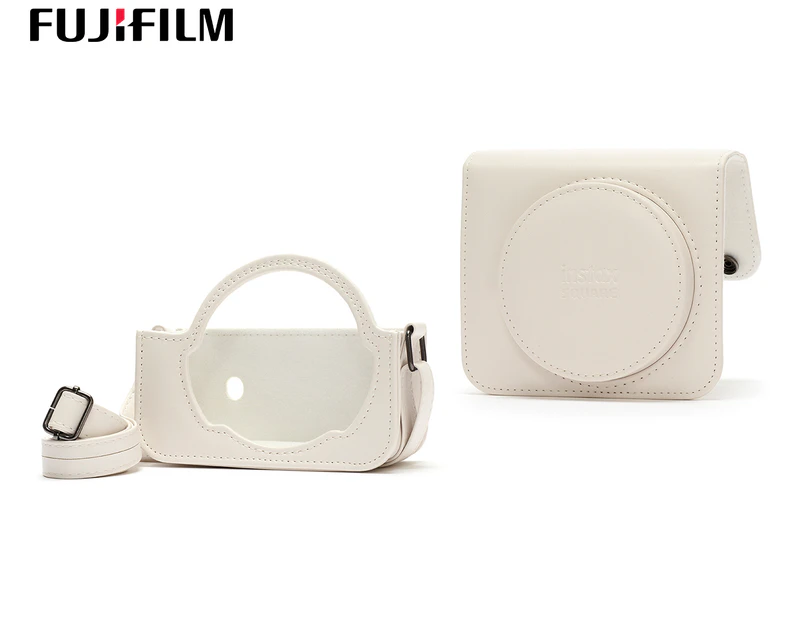 FujiFilm Instax SQUARE SQ1 Leather Camera Case - Chalk White