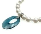 Stunning Necklace Adorned with Helios Swarovski® Crystal Charm & Swarovski® Crystal Pearls. 3