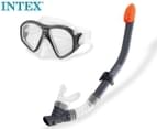 Intex Teen/Adult Reef Rider Mask & Snorkel Swim Set - Black/Clear 1