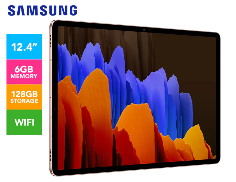 Samsung 12.4" Galaxy Tab S7+ 128GB Wi-Fi - Mystic Bronze SM-T970NZNAXSA