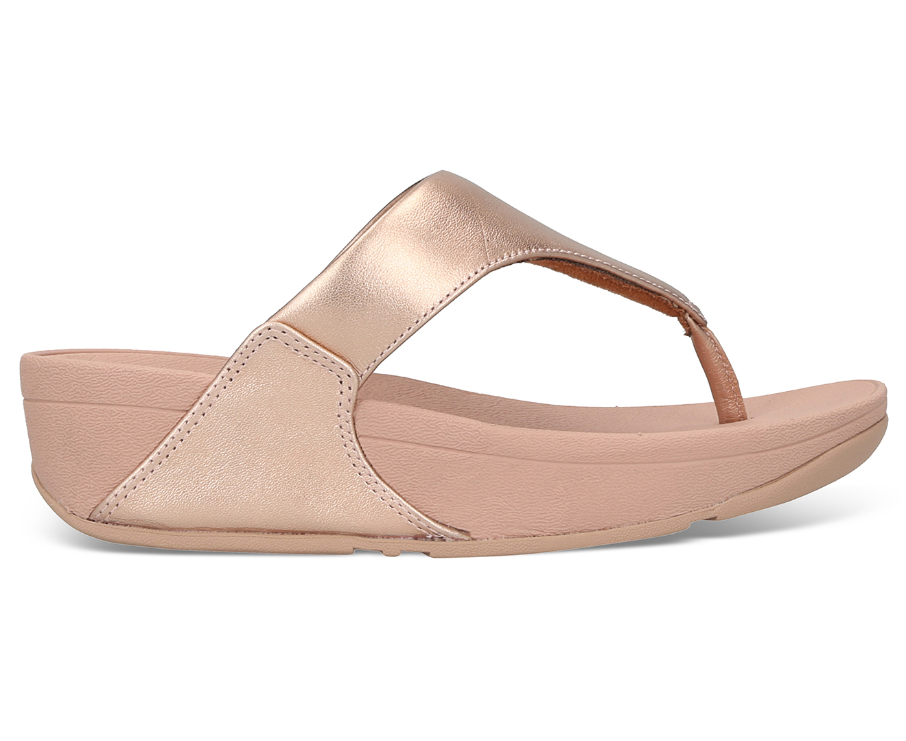 FitFlop Women's Lulu Leather Toe-Post Sandals - Rose Gold | Catch.co.nz