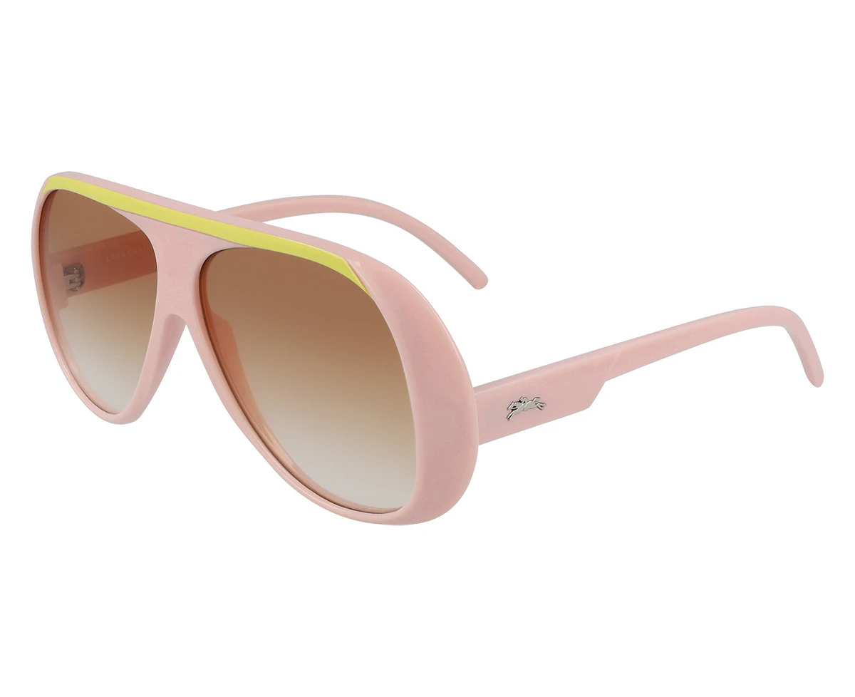 Longchamp Women's Aviator Sunglasses Lo664s 601 Pink, Uv400 Protection