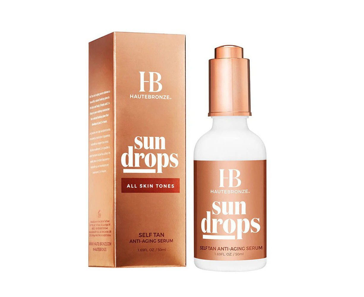 Haute Bronze 50ml Face/Body Sun Drops Self-Tanning/Tan Serum All Skin Tones