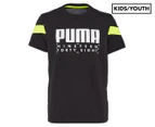 Puma Boys' Active Sports Poly Tee / T-Shirt / Tshirt - Black
