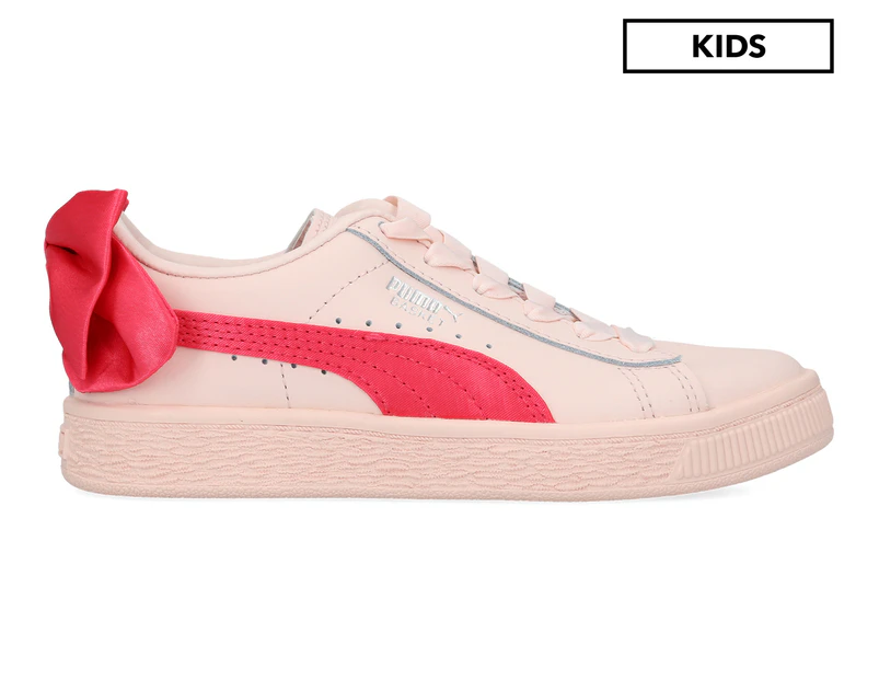 Puma Pre-School Girls' Basket Bow Sneakers - Pink