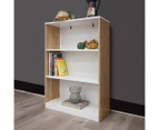 Hello Furniture Hekman 3-Tier Display Bookshelf - White/Oak