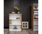 Hello Furniture Hekman 3-Tier Display Bookshelf - White/Oak