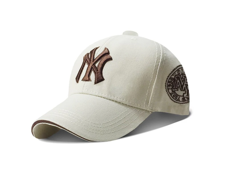 Unisex New York NY Yankees Baseball Mens Women Hat Sport Snapback Cap Cotton - Khaki