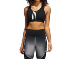 Adidas Women's Don't Rest Alphaskin Padded 3-Stripes Bra - Black/White