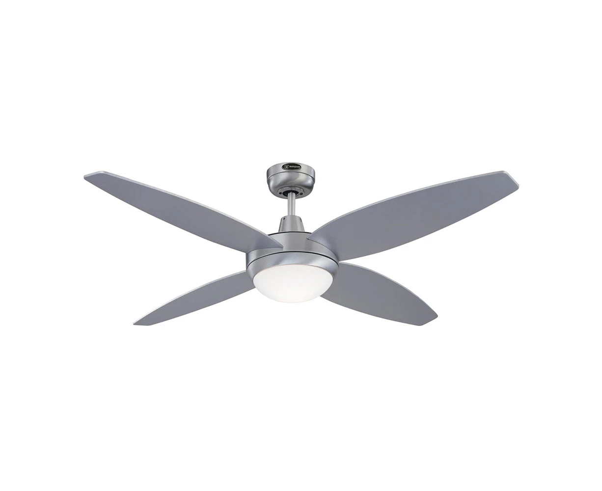 Westinghouse 132cm Havanna Ceiling Fan Reversible Blade/Airflow/Light Aluminium