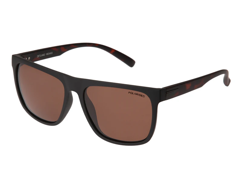 Cancer Council Men's Zetland Polarised Sunglasses - Matte Black/Tort/Copper