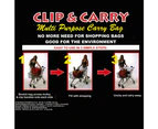 4PK Multi Purpose Clip + Carry Bag for Shopping Trolley Waterproof Compact Red