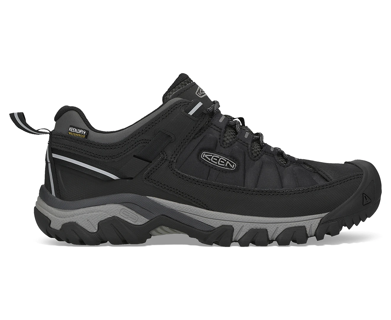 KEEN Men's Targhee EXP Waterproof Hiking Shoes - Black/Steel Grey