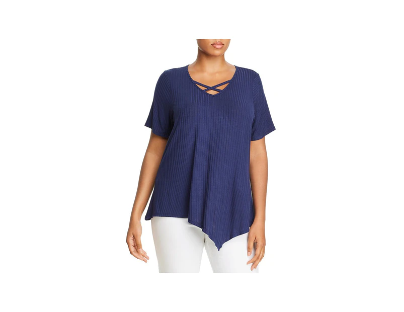 Status By Chenault Women's T-Shirts & Tanks T-Shirt - Color: Navy