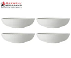 Set of 4 Maxwell & Williams 18.5cm White Basics Shallow Coupe Bowl