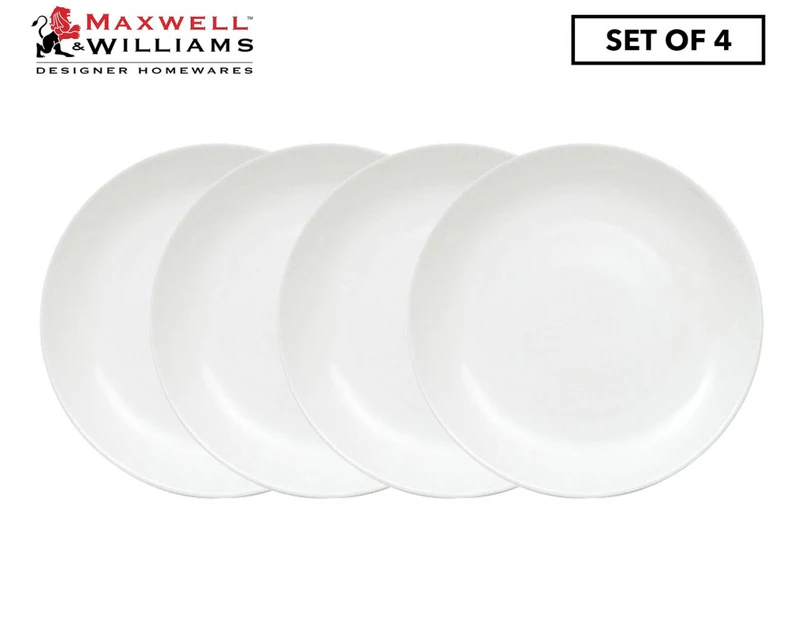 Set of 4 Maxwell & Williams 23cm Cashmere Coupe Entree Plates - White