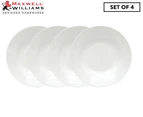 Set of 4 Maxwell & Williams 20cm Cashmere Rim Side Plates - White