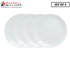 Set Of 4 Maxwell & Williams 27cm Cashmere Coupe Dinner Plates - White