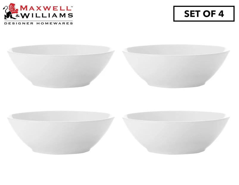 Set of 4 Maxwell & Williams 15cm Cashmere Coupe Cereal Bowls - White