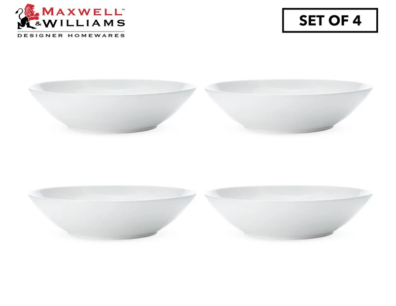 Set of 4 Maxwell & Williams 20cm Cashmere Coupe Soup Bowls - White