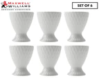 Set of 6 Maxwell Williams White Basics Diamonds Egg Cup