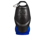 Wild & Woofy 452mL 2-in-1 Water Bottle & Travel Bowl - Blue/Black