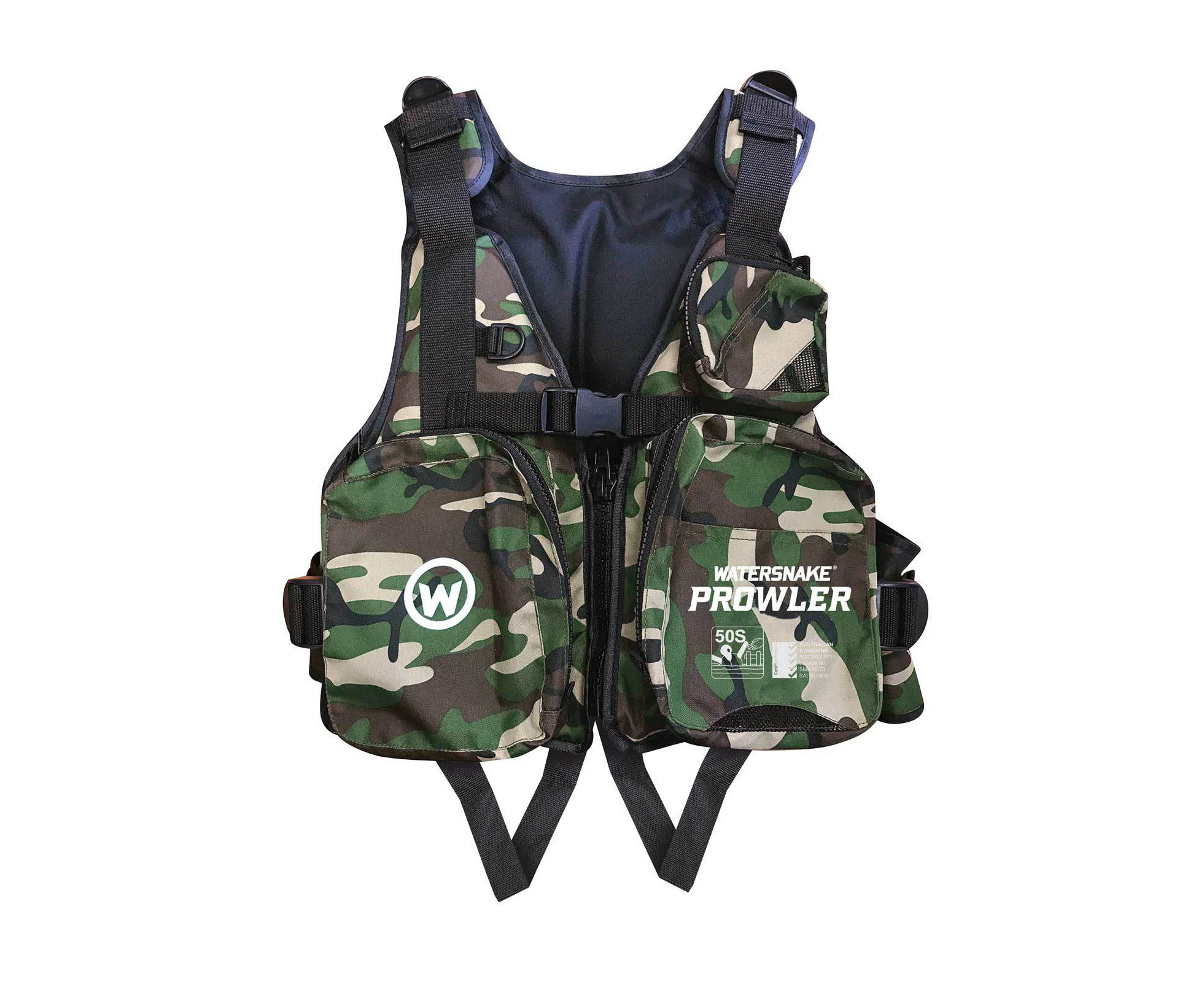 Watersnake Prowler Camo Kayak Vest L50S Adult Life Jacket #Large 60-70kg