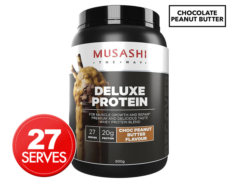 Musashi Deluxe Protein Powder Choc Peanut Butter 900g / 27 Serves