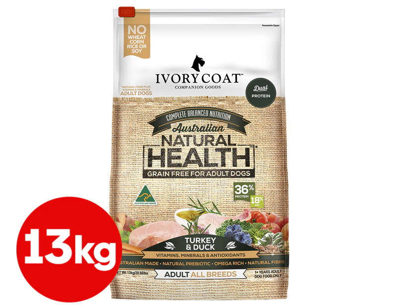 Ivory Coat Dry Adult Dog Food Turkey & Duck 13kg
