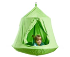 Kids Hanging Tree Tent Waterproof Portable Play Tent Hanging Hammock Indoor or Outdoor with Led Lights - Green