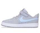 Nike Pre-School Boys' Court Borough Low 2 Sneakers - Wolf Grey/Celestine Blue