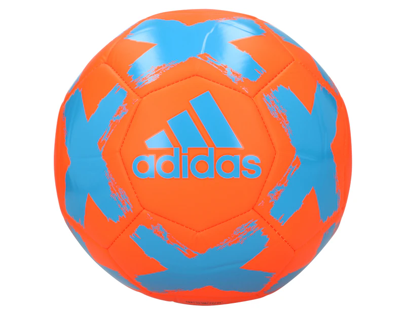 Adidas Starlancer CLB V Soccer Ball - Solar Orange/Cyan