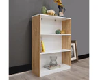 Hello Furniture Hekman 3-Tier Display Bookshelf - White/Oak