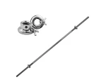 198cm Weight Bar - Barbell Bar With 2 Collars - Standard 25mm Diameter Home Gym