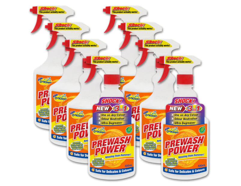 8PK 500ml Prewash Power Stain & Odour Remover