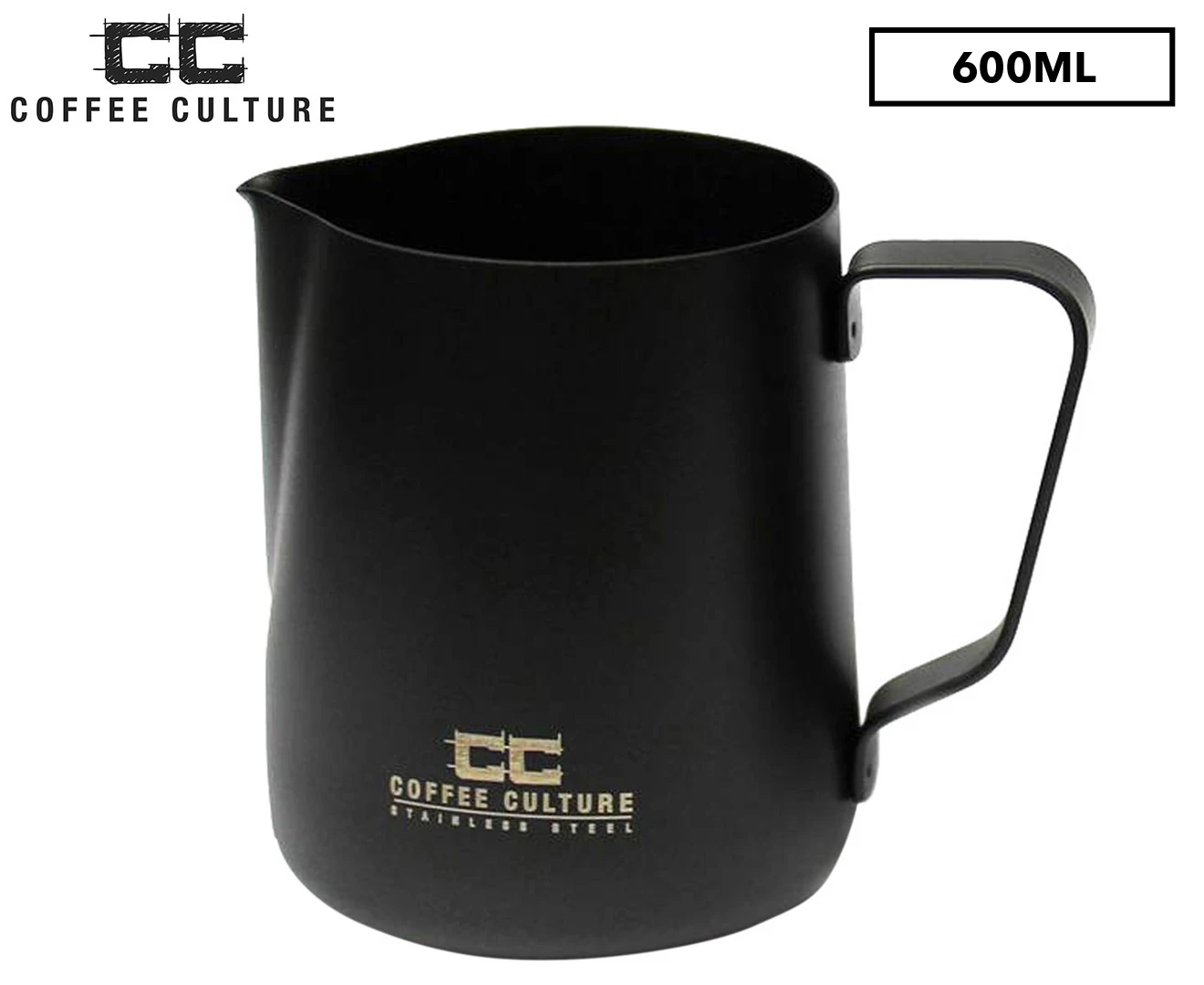 Coffee Culture 600mL Classica Milk Frothing Jug - Matte Black