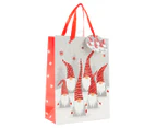 4 x Santa Hat Glitter Medium Christmas Gift Bag