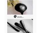 60 pcs Stainless Steel Cutlery Set Black Knife Fork Spoon Stylish Teaspoon Kitchen