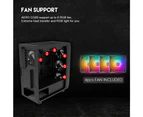 Fantech PC Gaming Computer Desktop Case Tempered Glass Side Panel ATX Tower with 4 x 120mm RGB Fan Pre-Installed, Dust Filter (CG80) (Black)