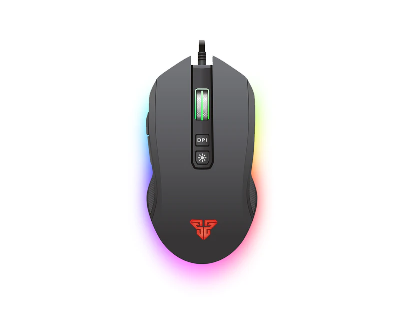 Fantech Gaming PC Mouse Wired RGB Light 4800 Adjustable DPI Six Macro Button Desktop Mice (X5S) (Black)