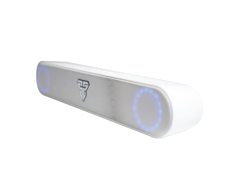 Fantech Bluetooth 5.0 Computer Speaker, Soundbar Loud Speaker 3D Surround Sound Button Control LED for PC, Desktop, Mobile, Laptop, TV (BS150) (White)