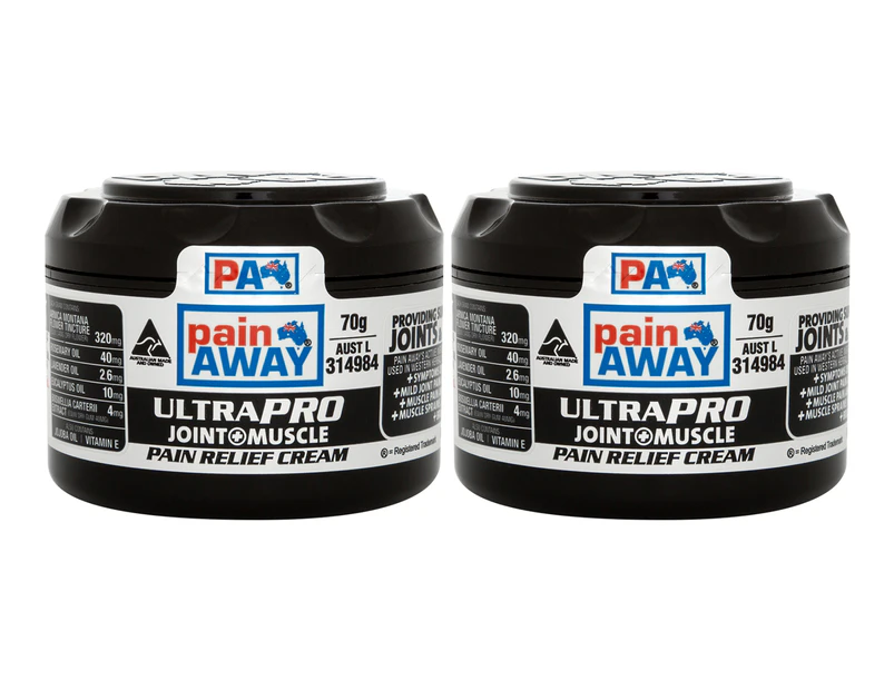 2 x Pain Away Ultra Pro Joint & Muscle Pain Relief Cream 70g