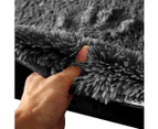 Designer Soft Shag Shaggy Floor Confetti Rug Carpet Home Decor 80x120cm Black