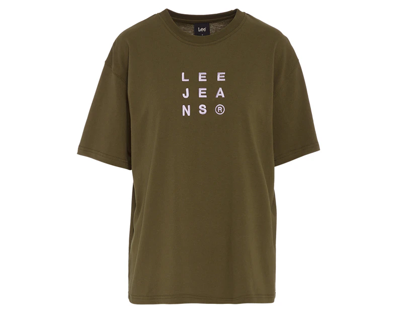 Lee Women's Baggy Tee / T-Shirt / Tshirt - Olive
