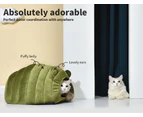 Pet Bed Beds Bedding Cat House Calming Warm Soft Cushion Mattress Comfy Green L
