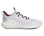 Adidas Men's Alphabounce+ Running Shoes - White/Silver/Maroon