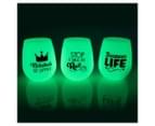 Glow In The Dark Silicone Wine Cup - Randomly Selected 2