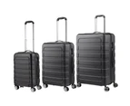 Yescom 3-Piece Black Travel Luggage Set 20" 24" 28" Trolleys Wheel Suitcase Bag Hard Shell