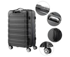 Yescom 3-Piece Black Travel Luggage Set 20" 24" 28" Trolleys Wheel Suitcase Bag Hard Shell